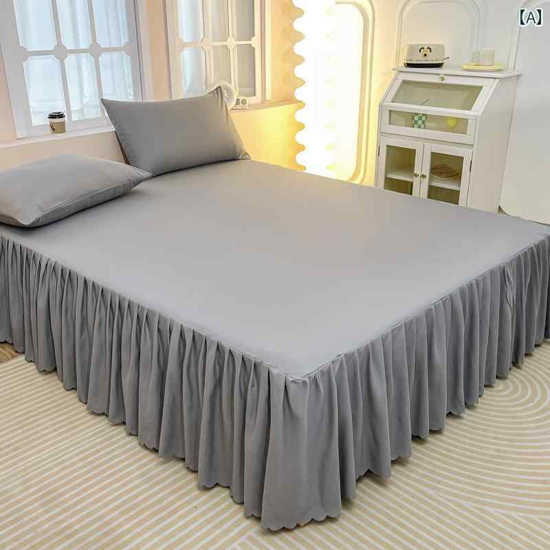 ベッド スカート ウォッシュド コットン ベッドスプレッド、 ベッド スカート、 シングル、 コットン不..