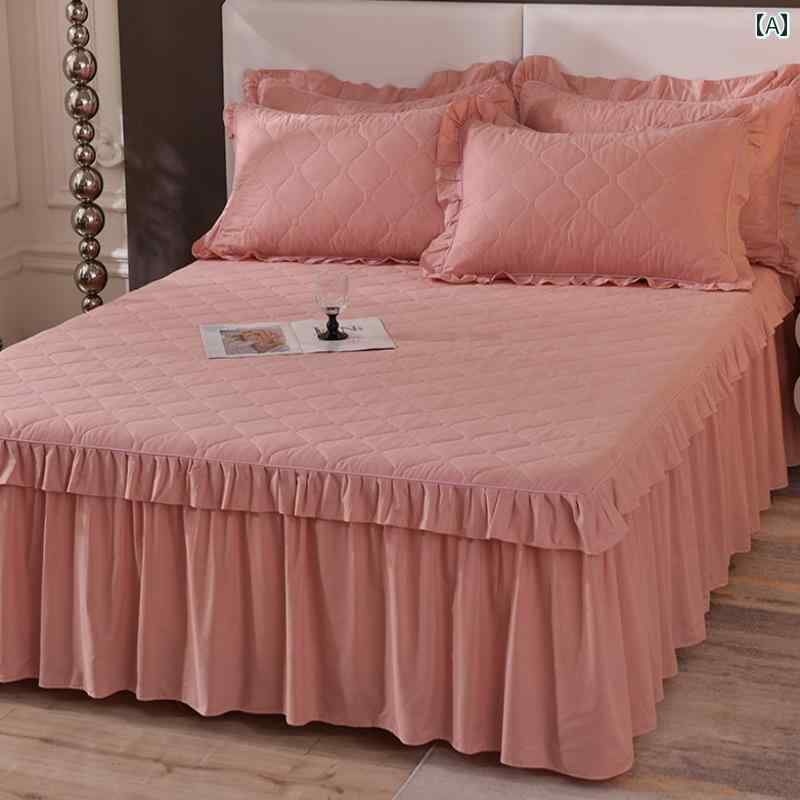 ベッド スカート A グレードの 純 綿 キルトカバー、 ベッド スカート、 ワンピース、 四季 通用、 綿 ..