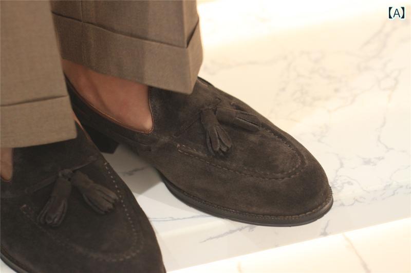 ローファー メンズ シューズ 英国製 ペニーローファー メンズ 韓国 風本 革 ハンドメイド シューズ ラウンドトゥ スリッポン メンズ ビジネス フォーマル レザーシューズ