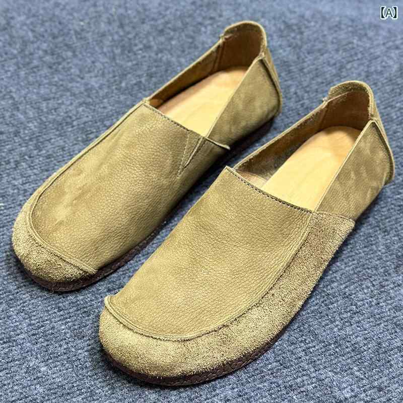 ローファー メンズ シューズ 男性用 夏用 スリッポン ローファー、本 革、 ソフト ソール、 カジュアル..