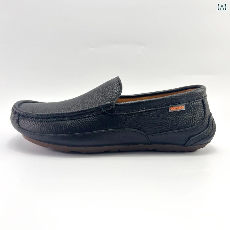 ローファー メンズ シューズ 対外 貿易 輸出 イタリア 直前 高級 メンズ第 一 層 牛 革 ローファー、本 革 スリッポン ローファー
