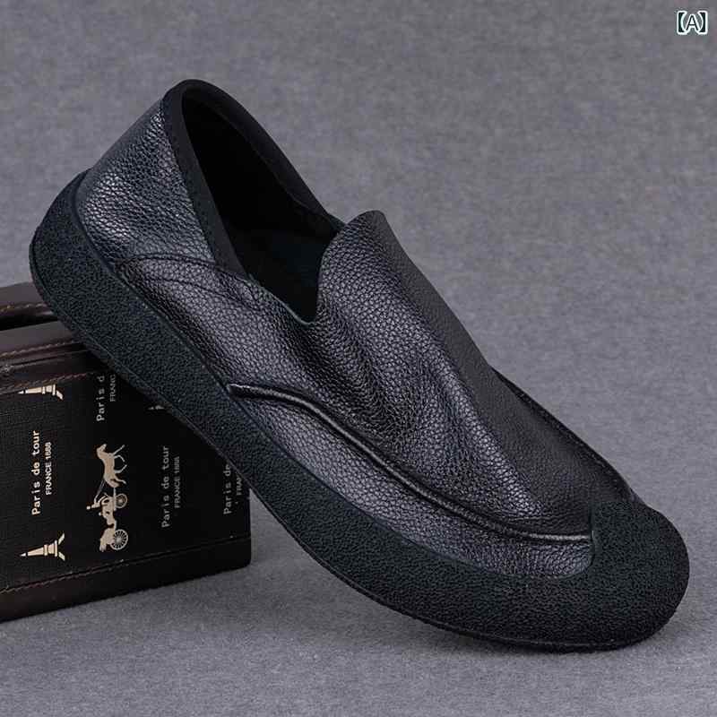 ローファー メンズ シューズ 外国 貿易 メンズシューズ本 革新 作 夏 通 気性 単 層 牛 革 ソフト ソール メンズカジュアル スリッポン ローファー