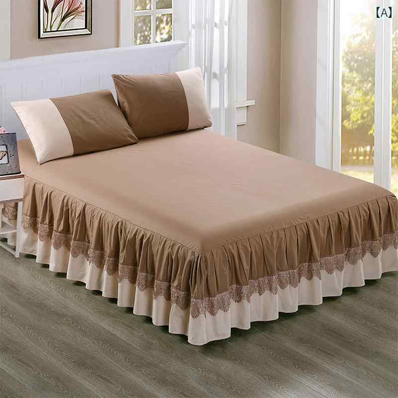 ベッド スカート 純 綿 ベッド スカート 単品 スカート 風 ベッド シーツ 純 綿 ベッド カバー 滑り止..