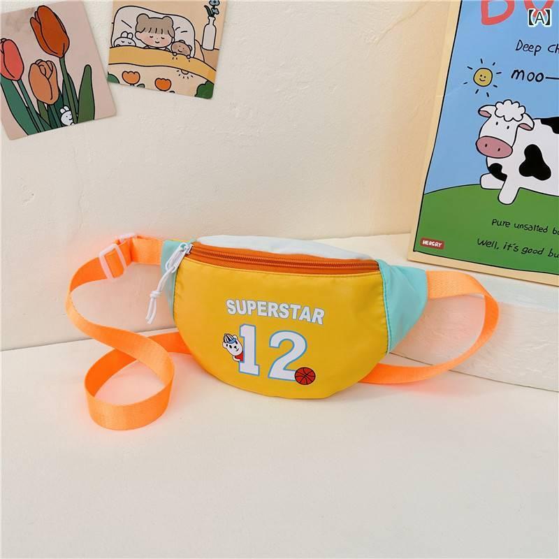 かわいい ウエスト バッグ 漫画の 子供用 チェスト バッグ大 容量 軽量 アウト コント ラスト カラー ..