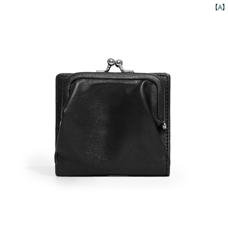 財布 レディース アポ リナ リス 牛 革 ゴールド ショート ウォレット レディース ショート クリップ 多 機能本 革小 銭入れ マルチ カードスロット カードホルダー