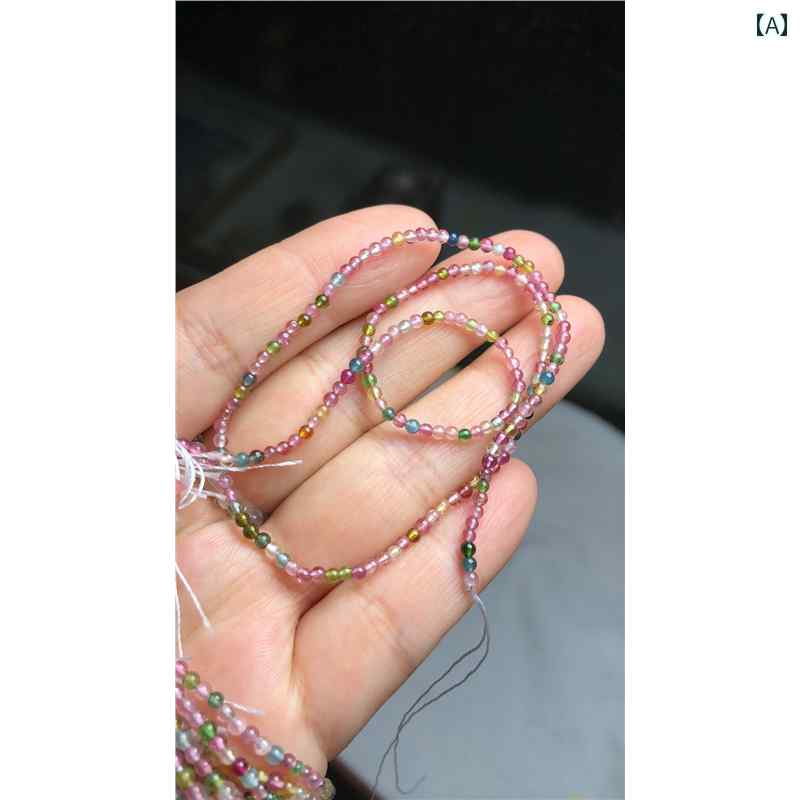 トルマリン DIY ルース ビーズ 天然 キャンディ トルマリン ブルー トルマリン スイカ 原石 角 砂糖 グラデーションカラー マルチ サークル ブレスレッ...