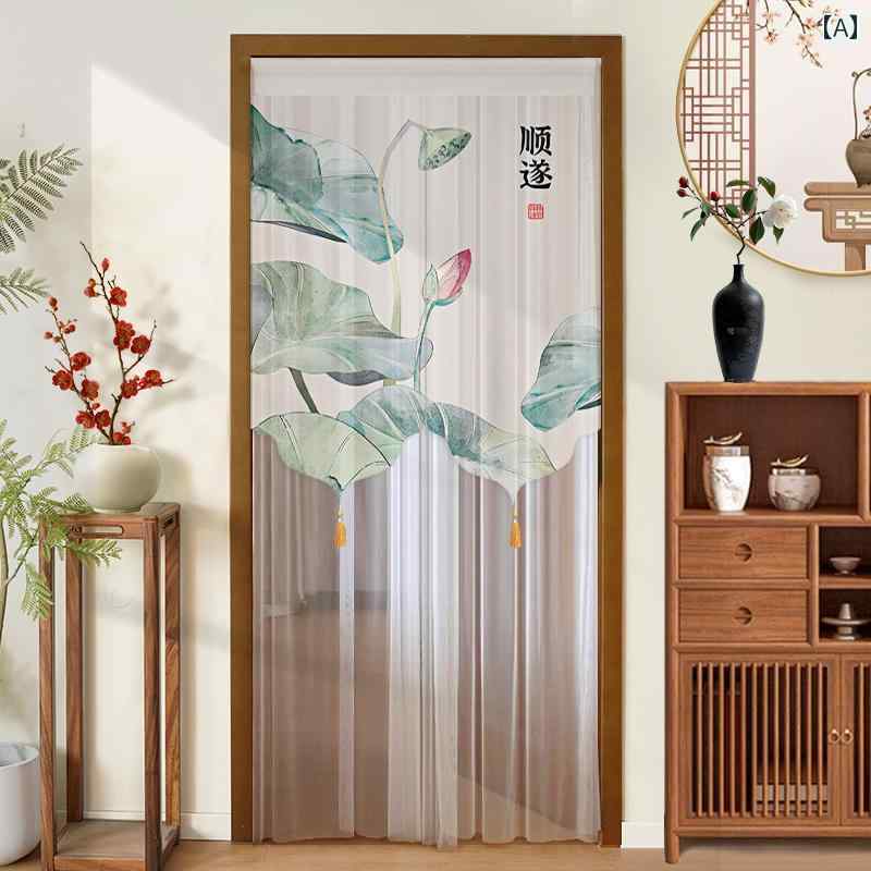 ハーフ カーテン 新しい 中国 風の パンチ フリー ガーゼ カーテンは、 すべての 季節に 普遍的で、 プ..