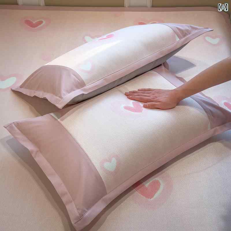 枕 カバー 2025年 新作 アイス シルク 枕 カバー シングル 家庭用 枕 カバー 1 組 48 cmx 74 cm 枕 芯 ライナー 夏