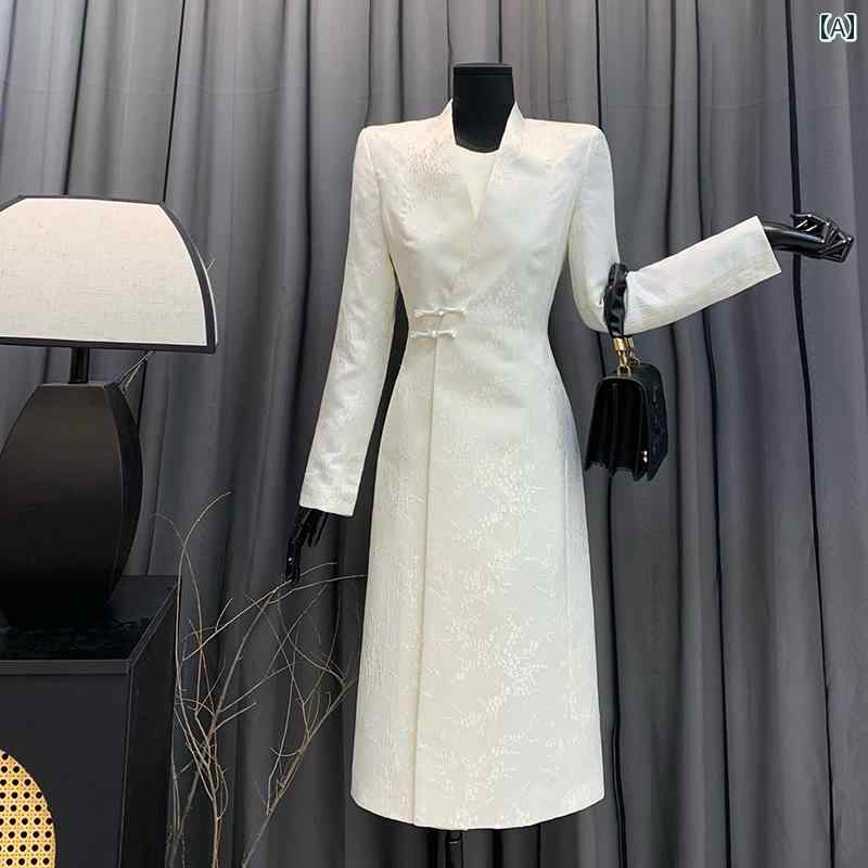 コート レディース Pinnuo Fox 2024 春秋 新作 レディース 中国 風 刺繍 スタンド カラー ハイ エンド ブランド レトロ ウィンドブレーカー スーツ