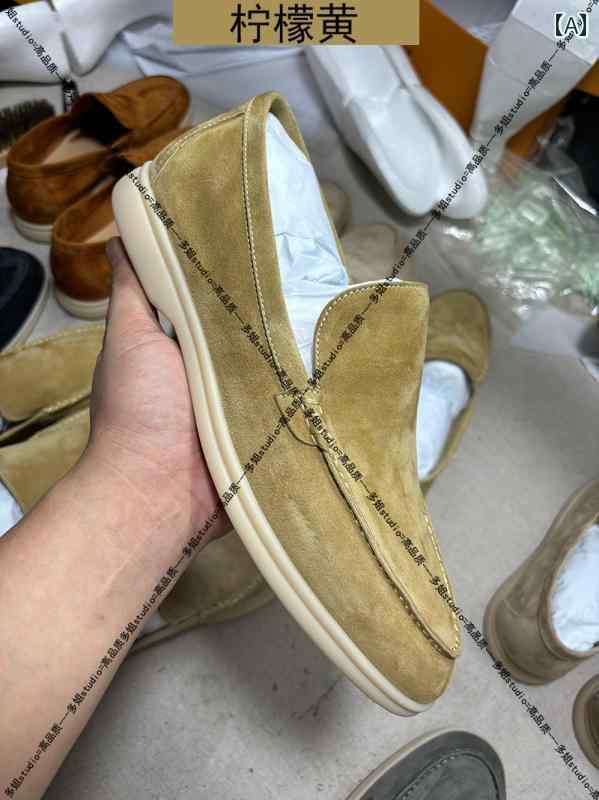 ローファー メンズ シューズ swfk ベッカム 同じ サンドカラーの 白 底 シューズ lp ローファー メンズ スリッポン レイジー シューズ カジュアル フラット シューズ