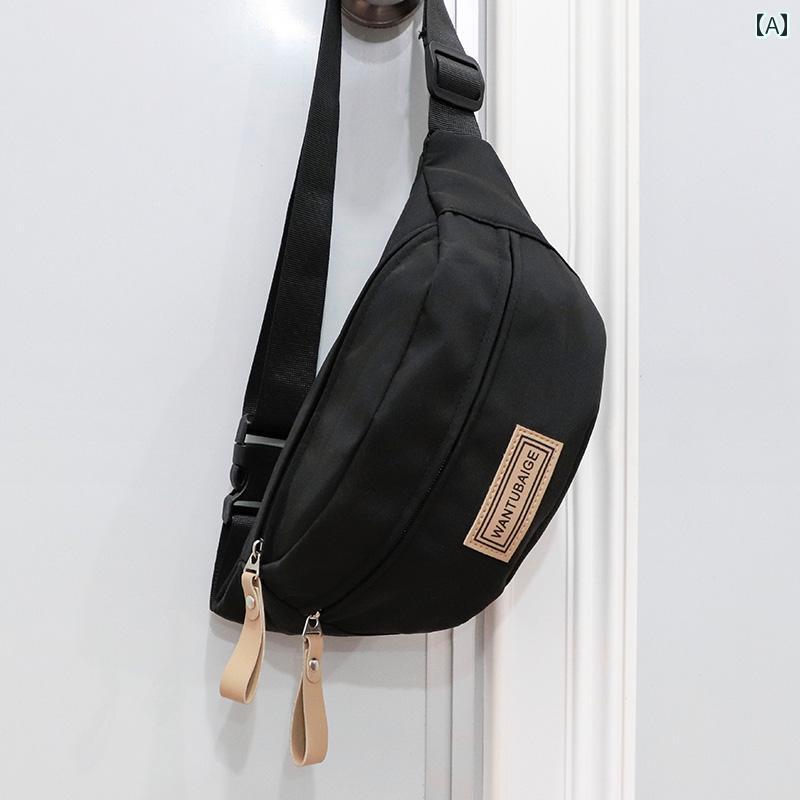 メンズ ショルダーバッグ 女性用 クロス ボディバッグ、 男性用 ワンショルダー チェスト バッグ、 軽量で シンプルな クロス ボディバック パック、 スポーツと レジャーの ウエスト バッグ、 女性向けの 万能な トレンド ブランド