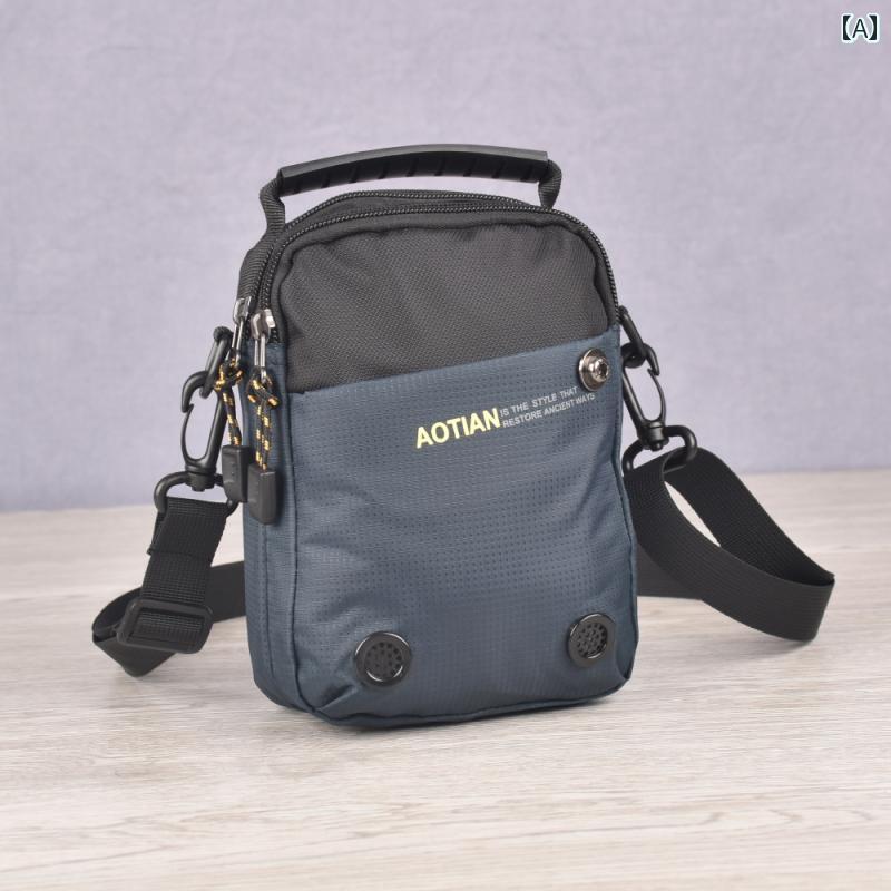 メンズ ショルダーバッグ メンズ バック パック、 新しい 携帯 電話 バッグ、 ベルト ウエスト バッグ、 多 用途 ミニ メッセンジャーバッグ、 カジュアルな オックスフォード 布 旅行用 小型 ショルダーバッグ