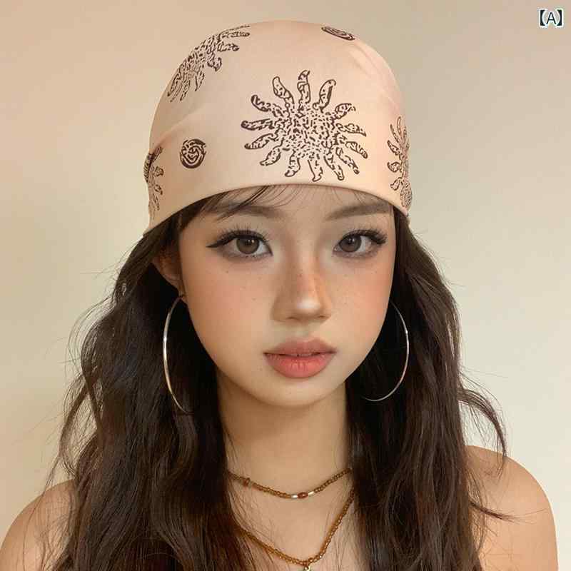 ヘア スカーフ シーブリーズ ひまわり 柄 ヘッド スカーフ レディース 夏 薄手 アメリカン レトロ ハイ..