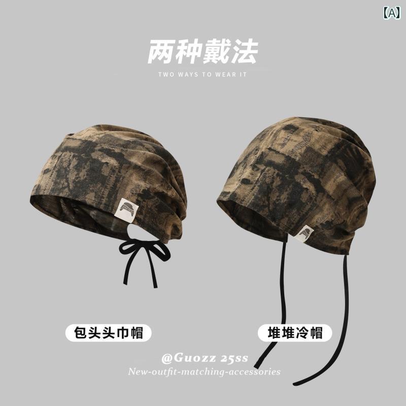 ヘア スカーフ ウェイストランド スタイルの 古い パイル ハット レディース 春と 夏の 薄い 通 気性 ..