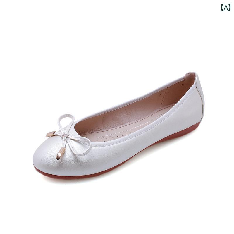 ダンス シューズ 2025 春秋 蝶 結び ラウンドトゥ エッグロール シューズ 浅口 フラット カジュアル ソ..