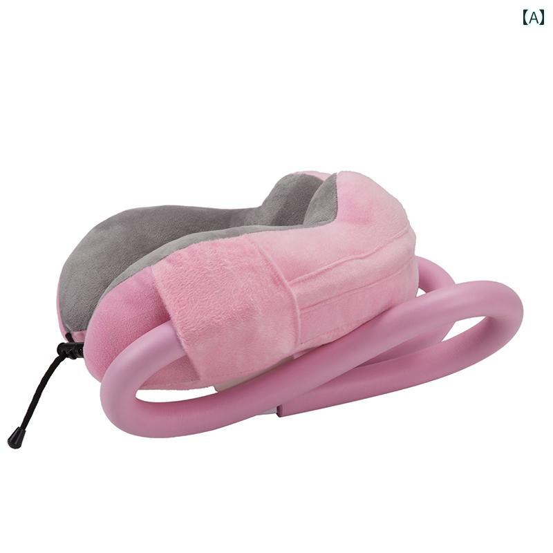 ネックピロー U 字型の 便利な 携帯 電話 ホルダー 枕、長 距離 旅行用 枕、 首の 保護、 怠 惰な タブレット ホルダー ネックピロー