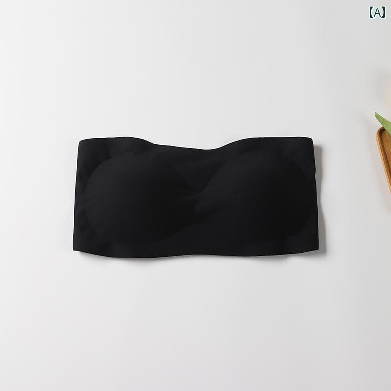 チューブ トップ シームレス 下着、 リキッドファンデーション、 インビジブル チューブ トップ、 滑り..