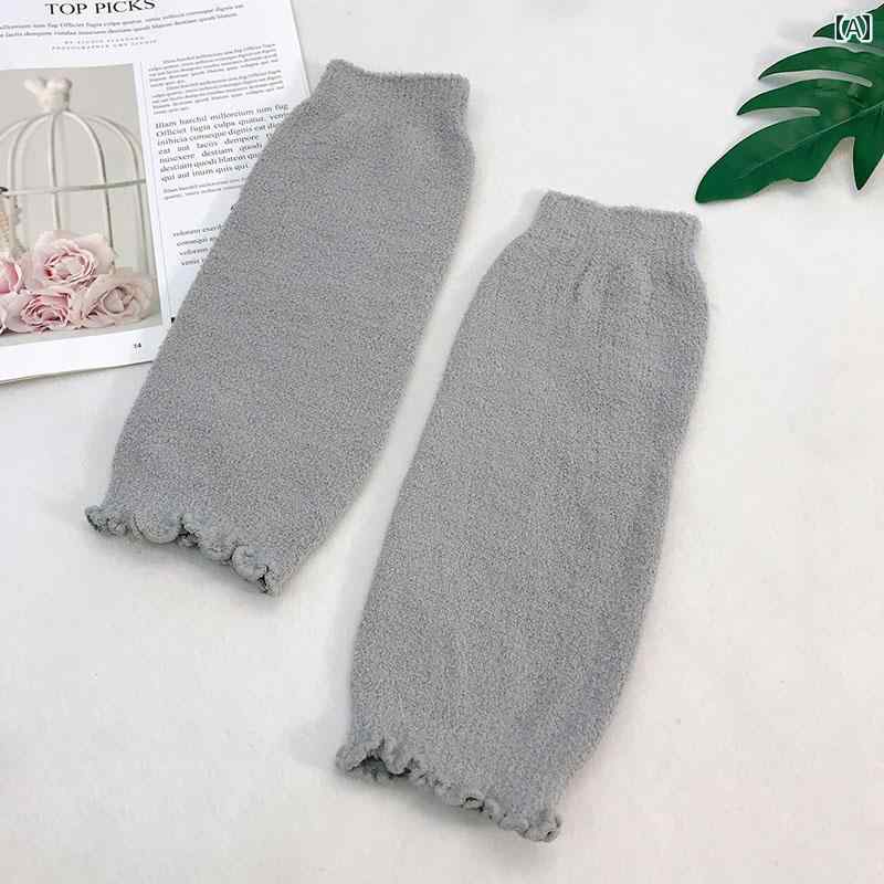 レッグカバー レディース コーラル ベルベット 膝 パッド 女性用 ジョイント 春秋 李 冰 冰と 同じ スタイルの レッグ スリーブ ソックス レッグパッドは 膝 スリーブを 着用 して 暖かく 保ちます