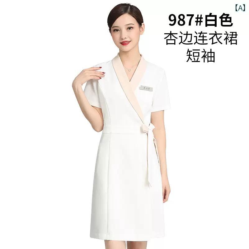 美容院 美容 師 作業 服 女性 冬 美容 室 皮膚 管理 技術者 医療 美容 ファッション プロ 女性 スカー..