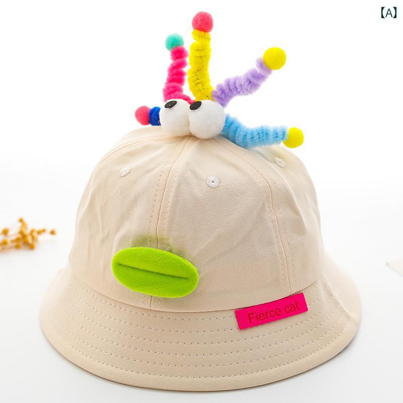 ベビー 帽子 春秋用 韓国の 面白い 子供用 漁師 帽子 春と 秋 薄型 カジュアル 旅行 サンバイザー ベビ..