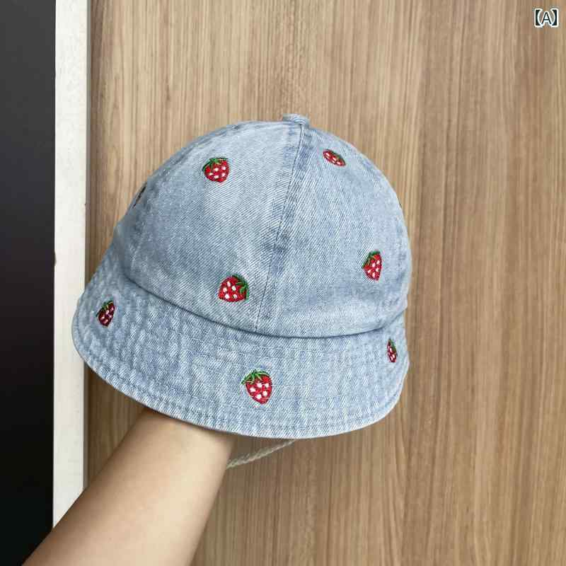 ベビー 帽子 春秋用 ベビー 帽子 春と 秋 甘くて かわいい小さな イチゴ カウボーイ フィッシャーマン ..