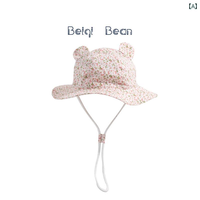 ベビー 帽子 春秋用 イン 子供用 帽子 韓国 語 版の小さな 新鮮な 花柄の 漁師の 帽子 男性と 女性の ..
