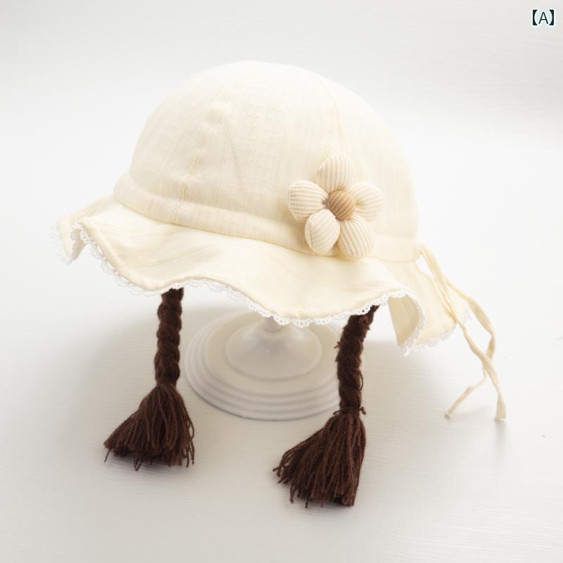 ベビー 帽子 春秋用 新しい ベビー パレス ハット 春と 夏 薄くて 新鮮な かわいい プリンセス ベビー ..