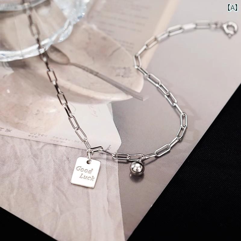 アンクレット レディース S 925 スターリングシルバー ラッキー アンクレット 2025 新しい ホット スタイル 幸運の 女の子への ギフト ニッチ デザ...