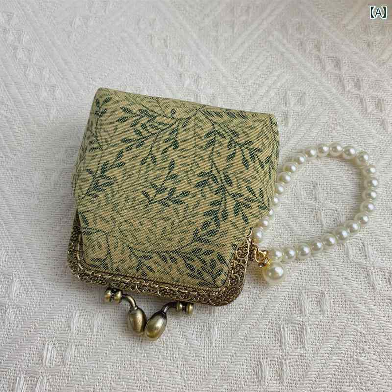 ジュエリー収納バッグ 【 完成 品】 中国 風の レトロな 手作り 錦織 綿 バックル小 銭入れ 銀行 カードを 収納 できる 中国 風の ギフト