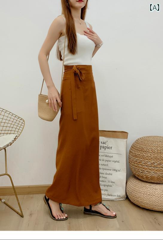 スリムワンピース ラップスカート ワンピース タイ スカート 民族 雲南 スタイル シーサンパンナ バケーション ダイ 国 荘 ダンス ラップ スカート レディース 夏