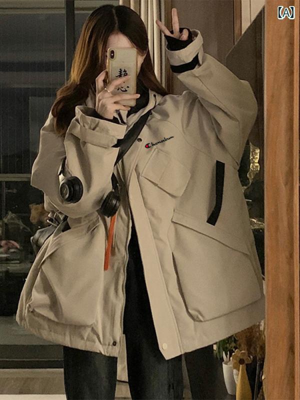 ダウンジャケット レディース 暖かい ダウンジャケット レディース 暖かい チャンピオン レインボー 厚手 ワークウェア コットン パッド入り ジャケット レディース 秋 冬 2024 新作 ゆったり パーカー ジャケット