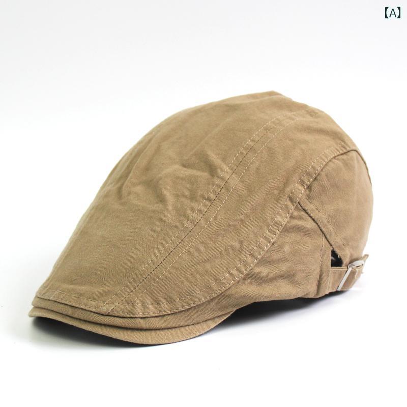 ベレー帽 メンズ レトロ 帽子 文学 青年 男性 春と 秋の ストリート トレンディな 人 ピーク キャップ ..