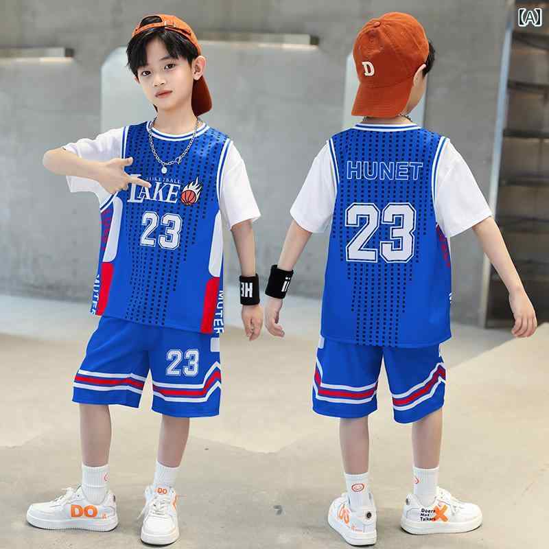 子供用バスケットボールユニフォーム 子供用 バスケットボール ユニフォーム スーツ 男の子用 ビッグ ..