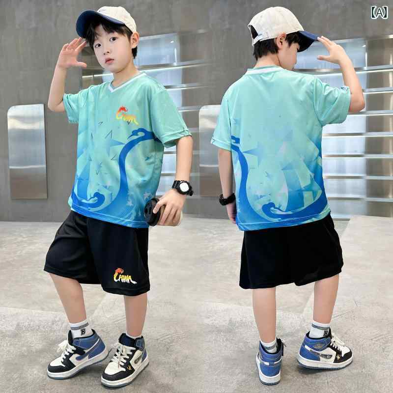 子供用バスケットボールユニフォーム 男の子用 バスケットボール ユニフォーム 夏用 スーツ 2025年 新作 子供 服 男の子 中学生 高校 生 夏用 速 乾 半袖 スポーツウェア