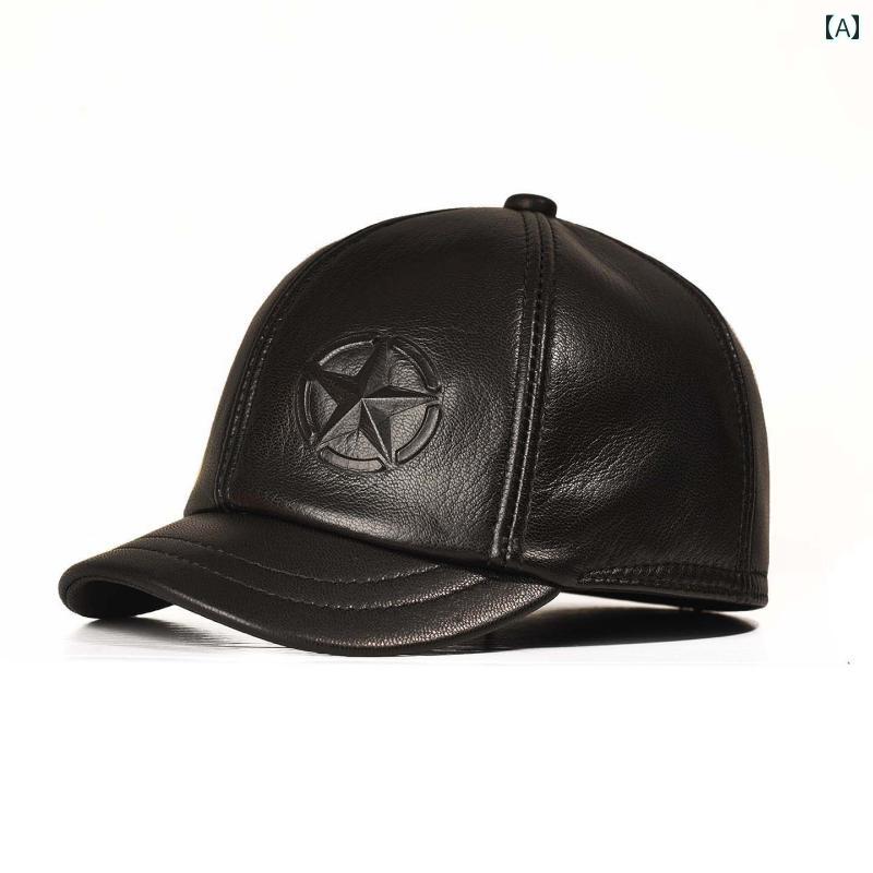 ベレー帽 メンズ レトロ シープスキン 帽子 メンズ 薄型 ドライバー キャップ カジュアル 中高年 五 芒..