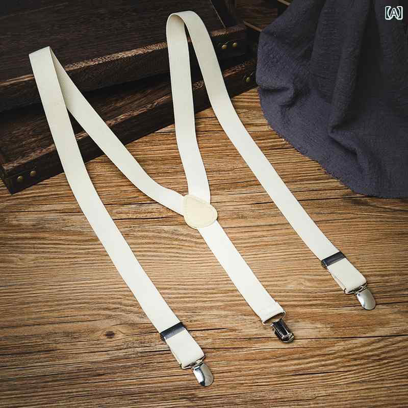 サスペンダー ベルト Cai Xukunの 男性と 女性用の 同じ 伸縮性 サスペンダー クリップ、 紳士と 花婿の 付添 人用の 汎用性の 高い ユニバーサル 滑り止め サスペンダー、 伸縮性 サスペンダー