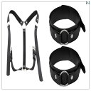 サスペンダー ベルト 制服 誘惑 ショルダーストラップ スポーツ ベルト フィットネス エクササイズ チェストストラップ 筋肉 男 調節 可能 拘束 ストラップ 2点 セット