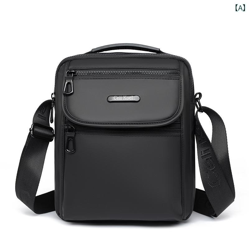 メンズ メッセンジャーバッグ バックパック メンズ ショルダーバッグ メッセンジャーバッグ 2025 新作 カジュアル 多 用途 通勤 バック パック マルチ コンパートメント 防水 ビジネス ショルダーバッグ メンズ(4)
