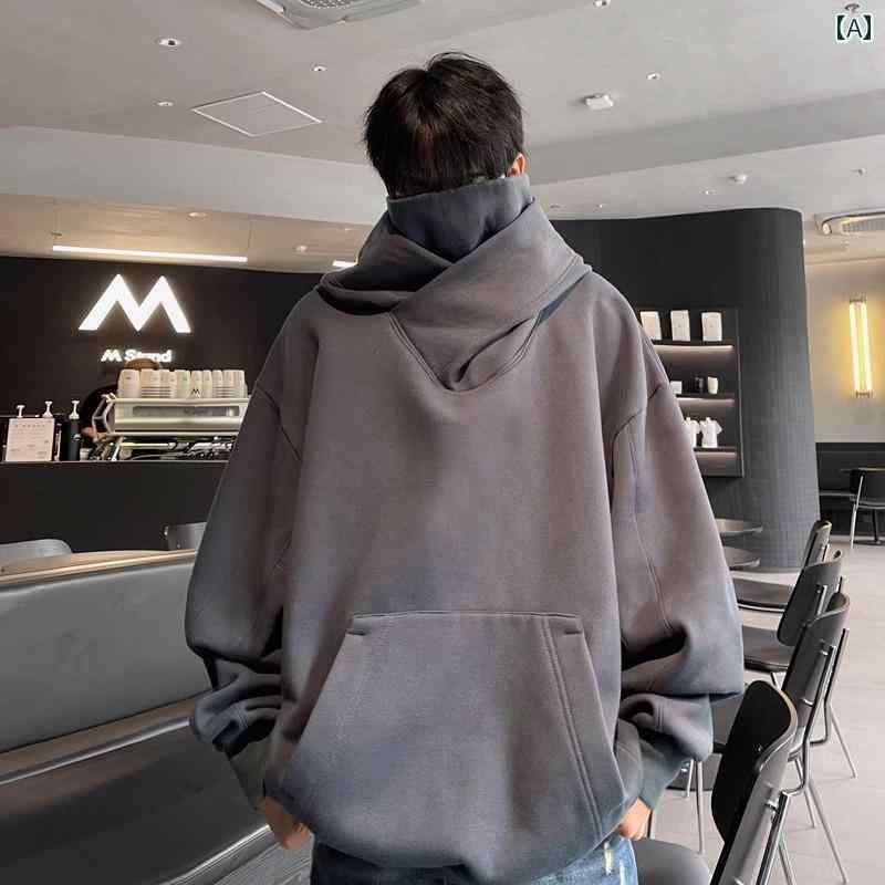 メンズ パーカー アメリカン 300 ジン プラス サイズ フェイク ツーピース ソーシャル フィアー セーター メンズ レディース 秋 冬 ハイ カラー パー...