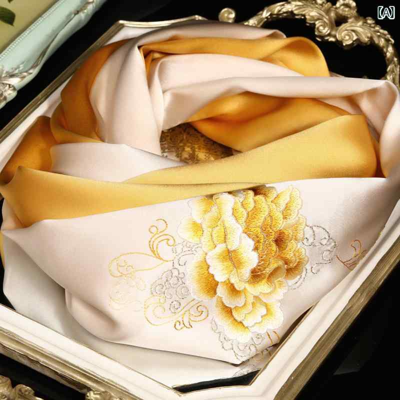 レディース ハンカチ 女性用 シルクスカーフ、 四季 対応 アウターウェア、 マルベリー シルクの ハン..