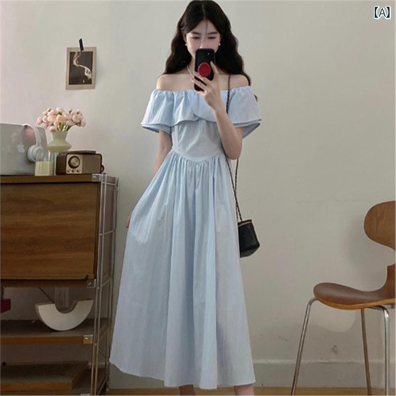 ワンショルダー サスペンダー スカート 高級 ブラック ワンショルダー ドレス 2025 夏 新作 大きい サイズ ファット mm ウエスト スリミング オフショルダー ロング スカート