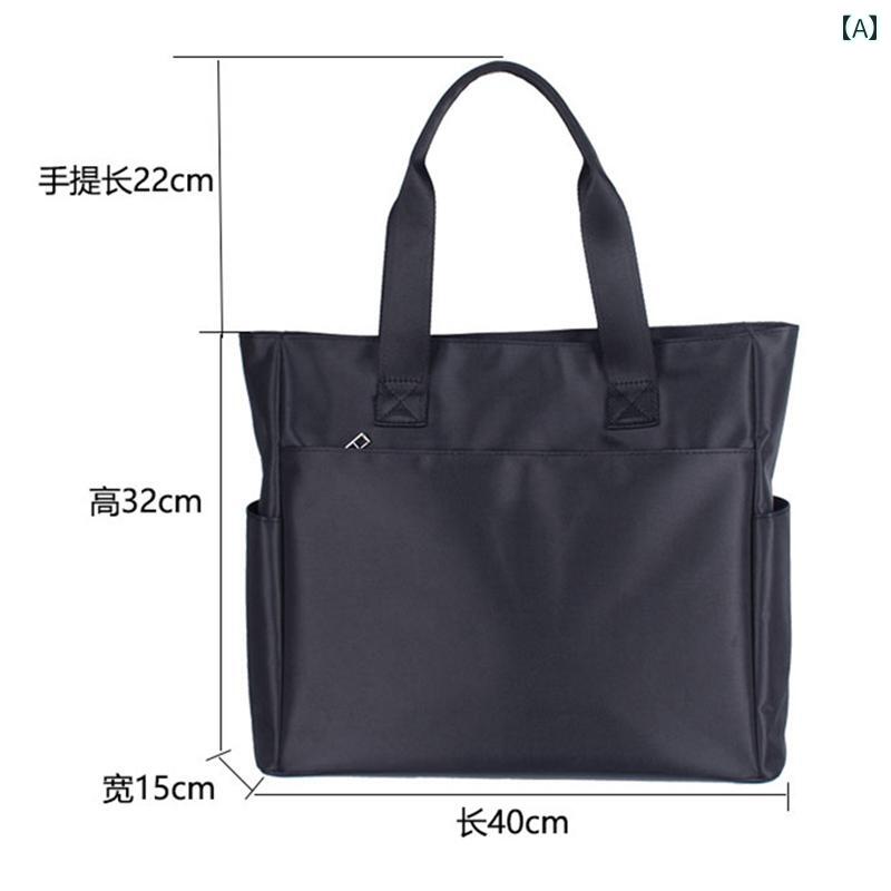 メンズハンドバッグ M / Aimuge メンズ ハンドバッグ 横型 オックスフォード 生地 ショルダーバッグ 書..