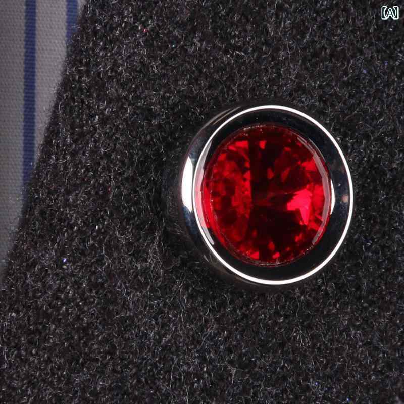 フレンチシャツ メンズ カフス ディープレッド ダイヤモンド カフス ブローチ メンズスーツ コート コサージュ スーツ ジャケット ブローチ レディース アク...