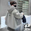 子供用フリースジャケット 男の子 パーカー 男の子用 オリー ベルベット コート 秋 冬 子供用 厚手 コットンコート 2024 新型 中型・ 大型 子供用 ボ...