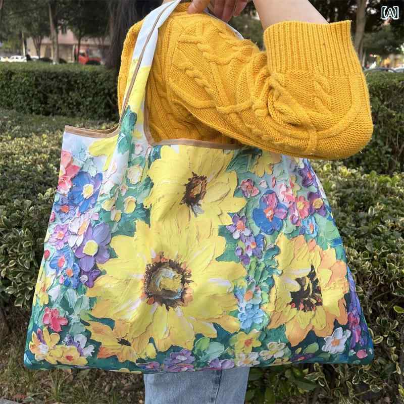 スーパーマーケット ショッピングバッグ 新しい 折りたたみ 式 環境に 優しい 旅行 スーパー マーケット大 容量 ワンショルダー ショッピング バッグ レディース ショッピング バッグ