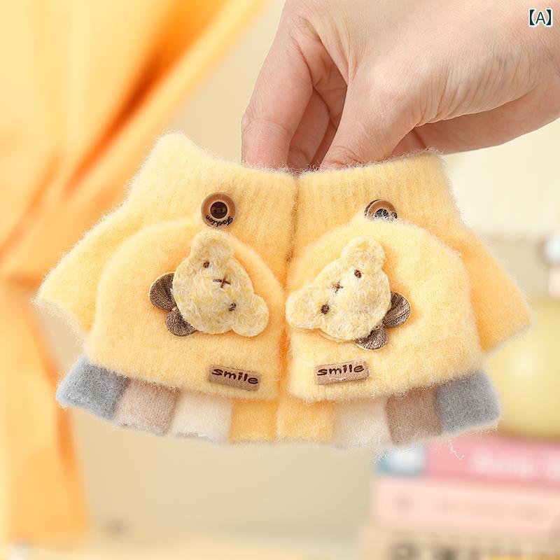 子供用 手袋 秋冬 0 ～ 3歳の 赤ちゃん用 冬用 手袋、 赤ちゃん用 冬用 暖かい 子供用 フリップ 式 か..