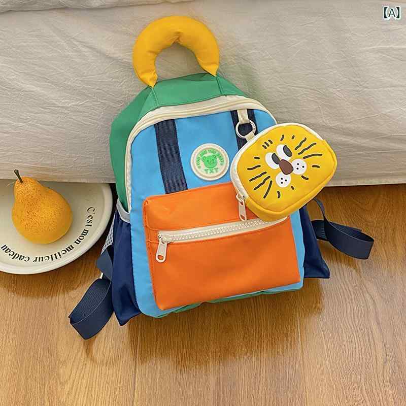 子供用リュック 幼稚園の 通学用 バッグ、 子供用超 軽量、 新しい コント ラスト カラー、 男の子、 ..