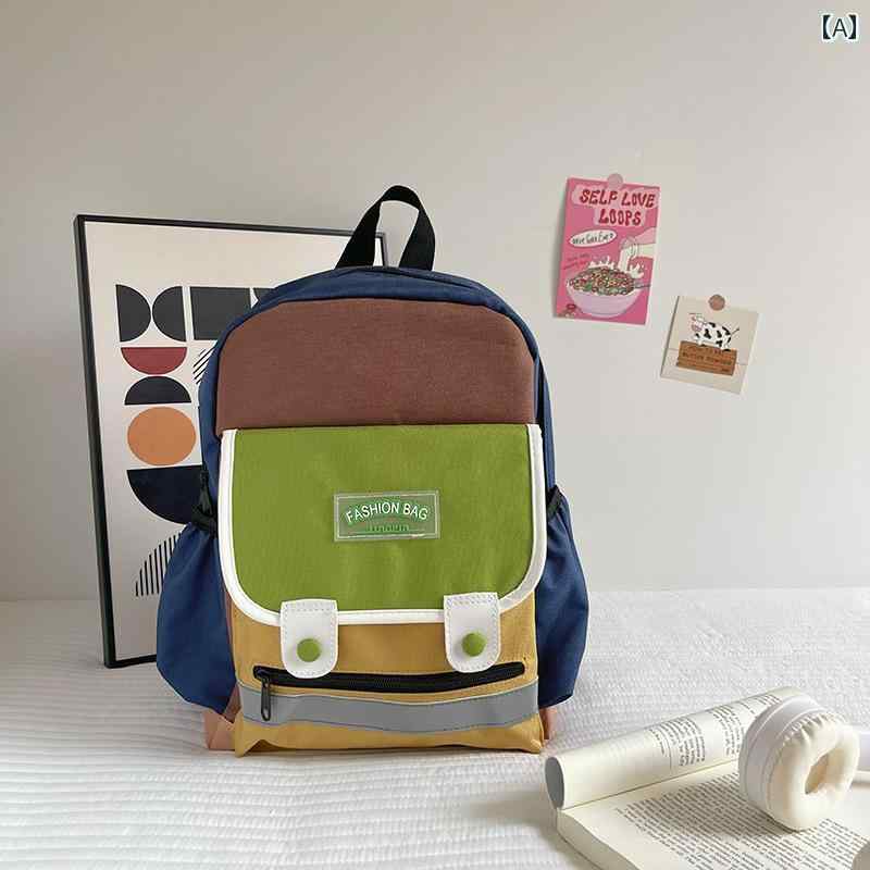 子供用リュック 韓国 版 コント ラスト カラー 幼稚園 ベビー バック パック 子供用 バック パック超 ..