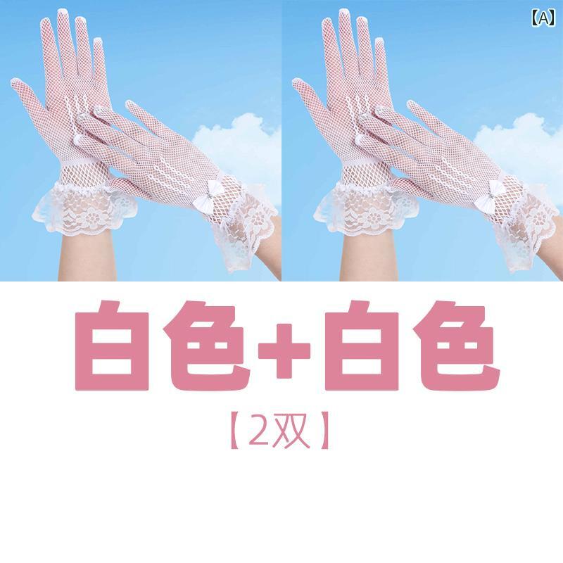 レース手袋 レディース 薄手 夏用 メッシュ 手袋 レディース 薄手 伸縮性 アウトドア 旅行 運転 通 気性 ブライダル ウェディング パフォーマンス レース...