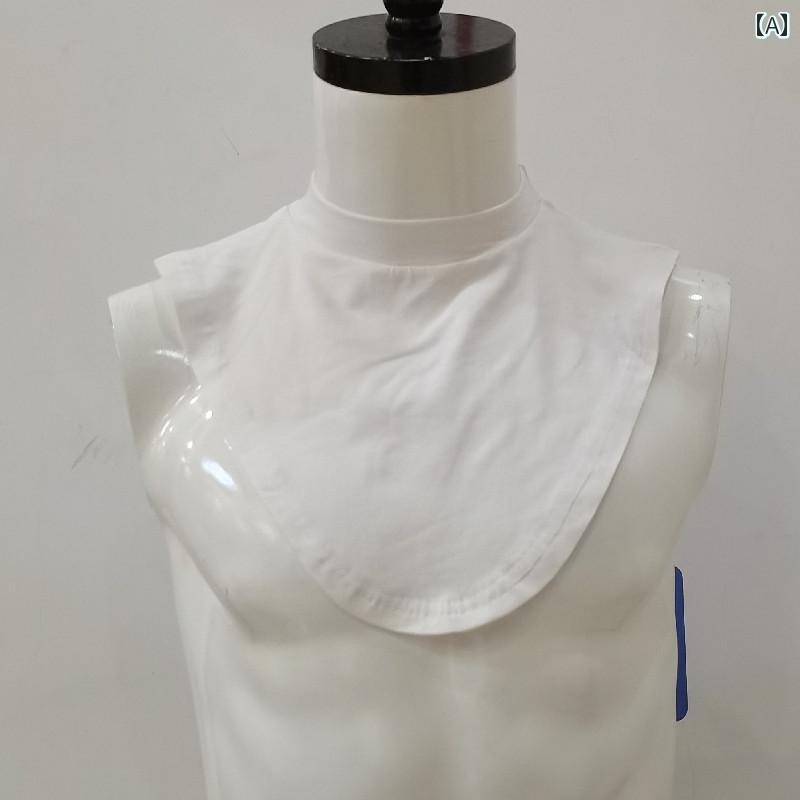 レディース ネックカバー 春と 秋 冬 純 綿 韓国の 新しい小さな ハイ カラー つけ 襟 子供 ボトム 純 綿 つけ 襟 ネックプルオーバー つけ 襟